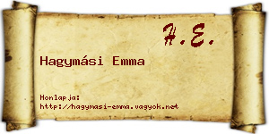 Hagymási Emma névjegykártya