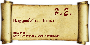 Hagymási Emma névjegykártya